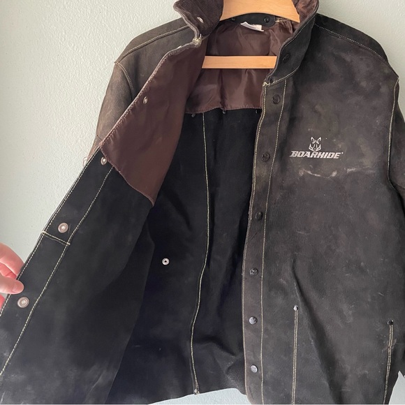 Caiman | Boarhide Black Leather Welding Jacket - Picture 5 of 13